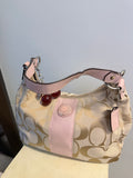 Coach power pink hobo bag
